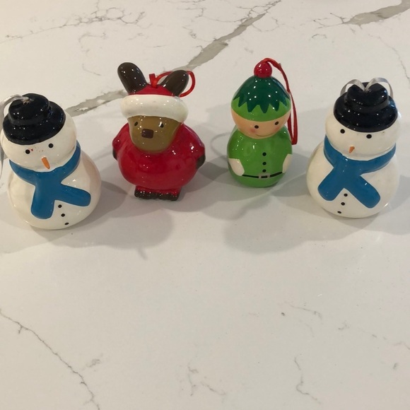 🎄Vintage plastic papier-mâché Christmas ornaments snowman  elf dog set (4) - Picture 9 of 9